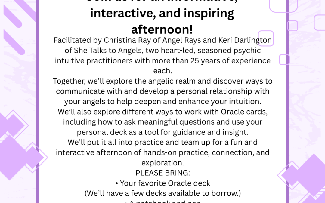 Angels & Oracles Workshop
